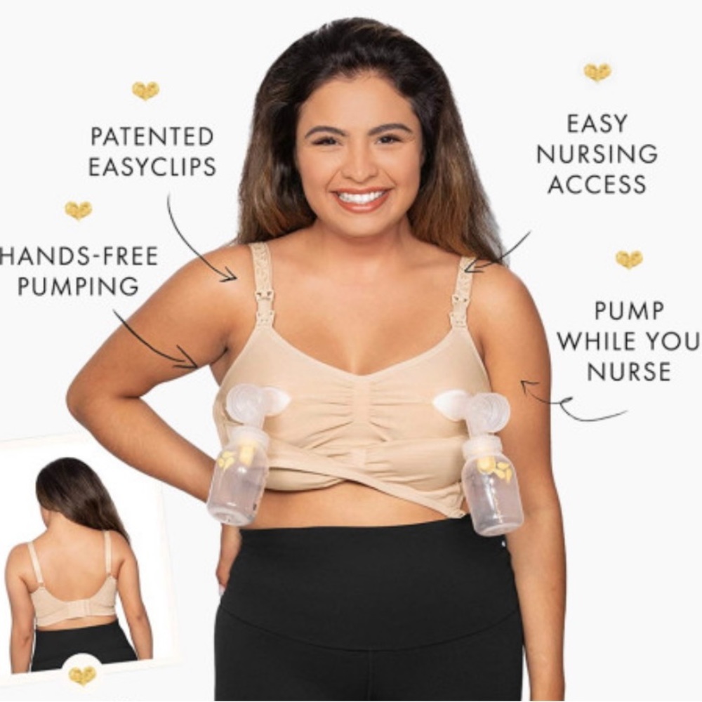 Kindred Bravely hands free pumping/nursing bra Beige/Nude Sz M